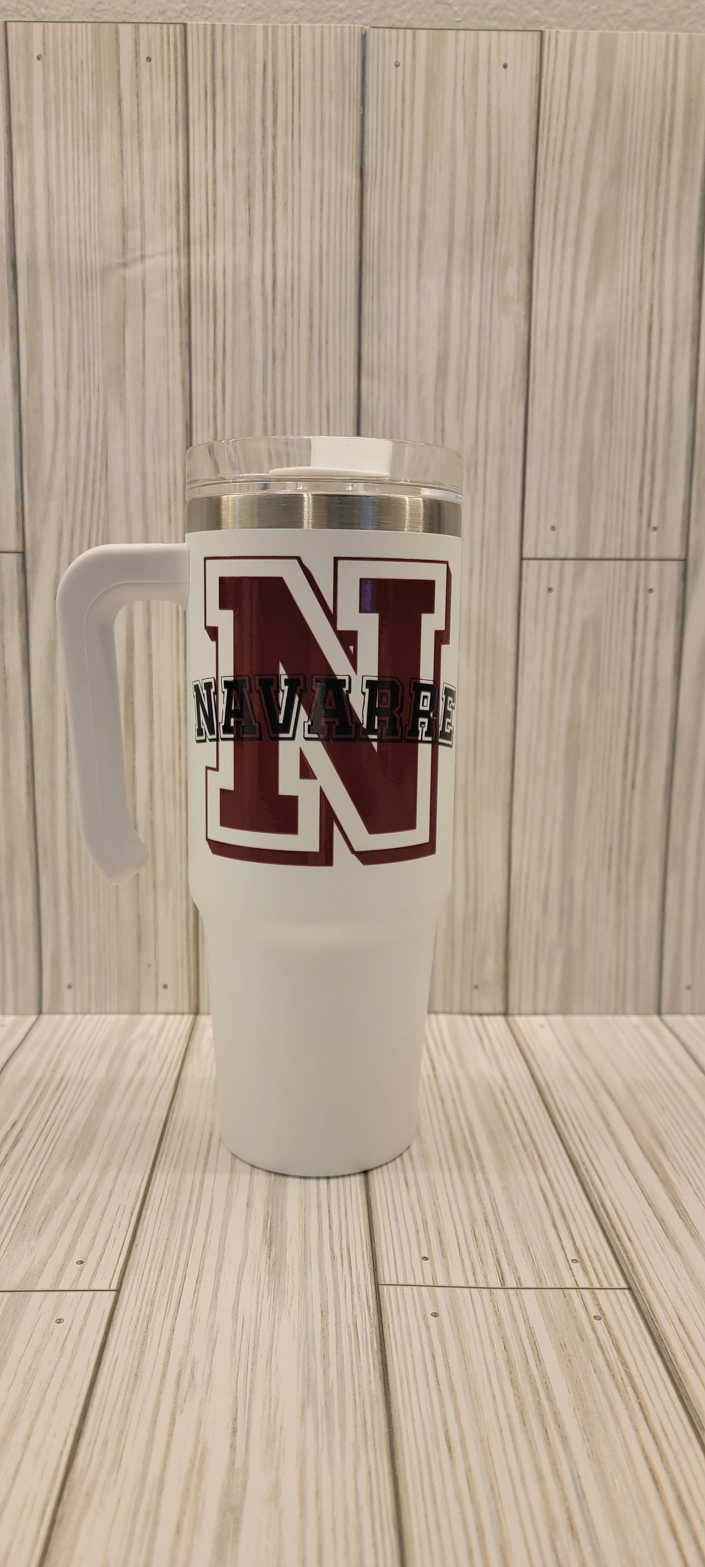 Navarre Handle Tumbler 30oz- White
