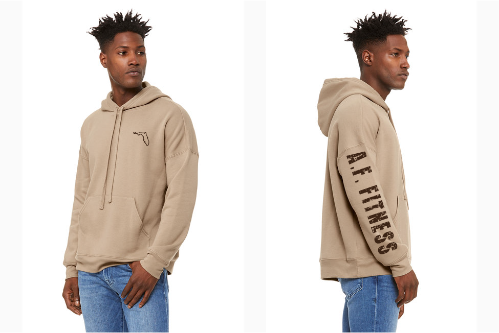 AF Fitness Pullover Hoodie Distressed - Tan