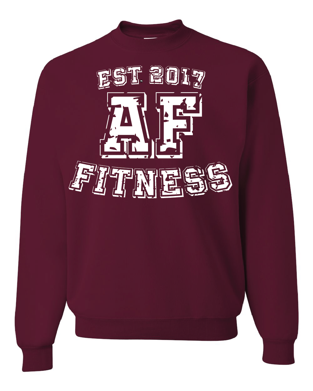 AF Fitness Crewneck Sweatshirt-Maroon