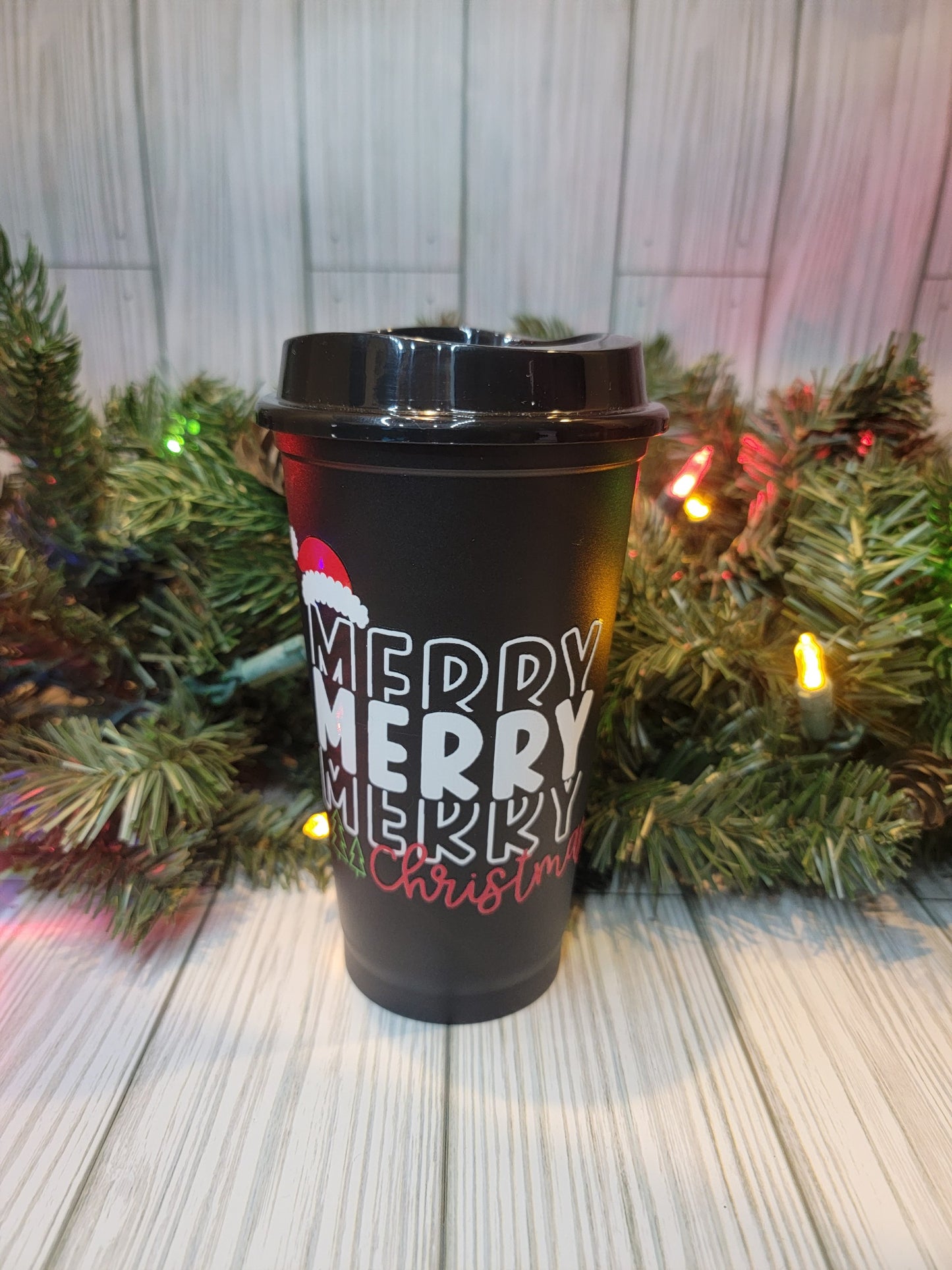 Merry Christmas To Go Cup 16 oz