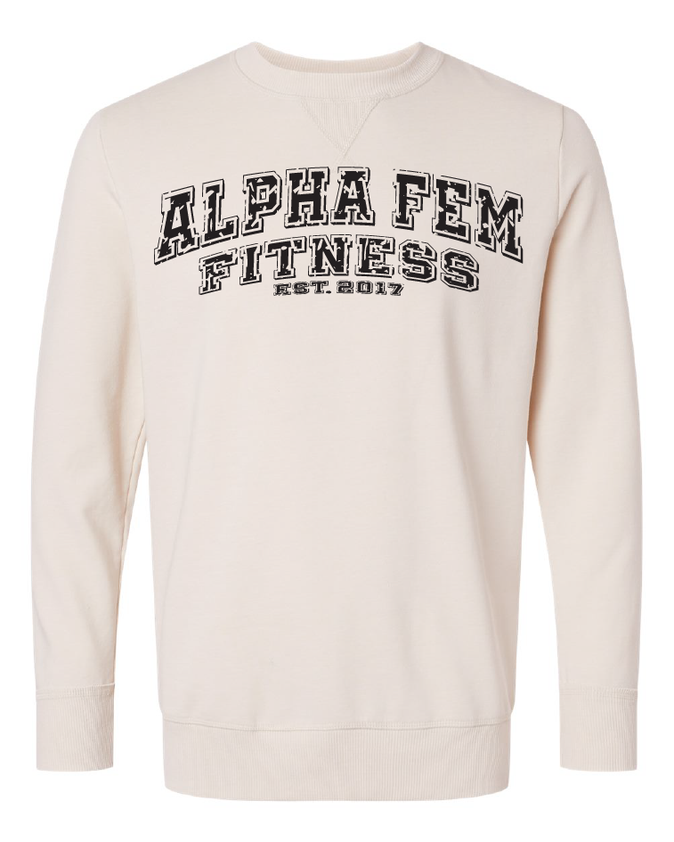 AF Fitness Crewneck Sweatshirt-Natural