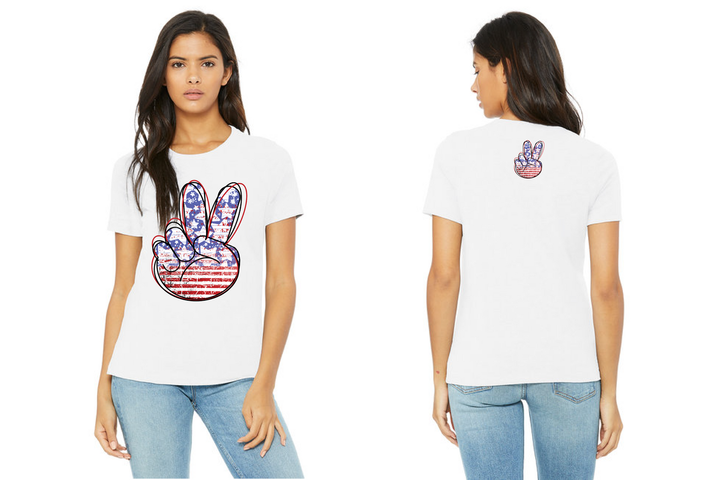 Red, White and Blue Peace Sign