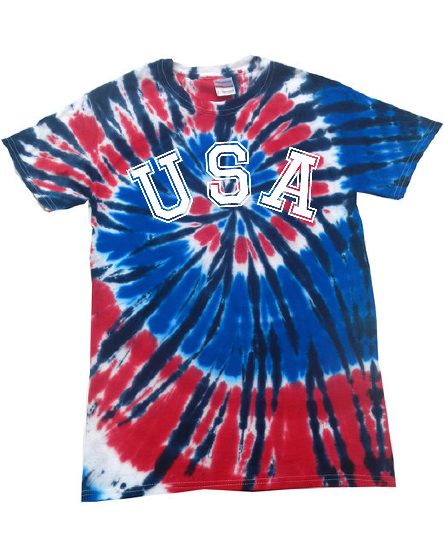 USA Tie Dye Red, White and Blue T-Shirt