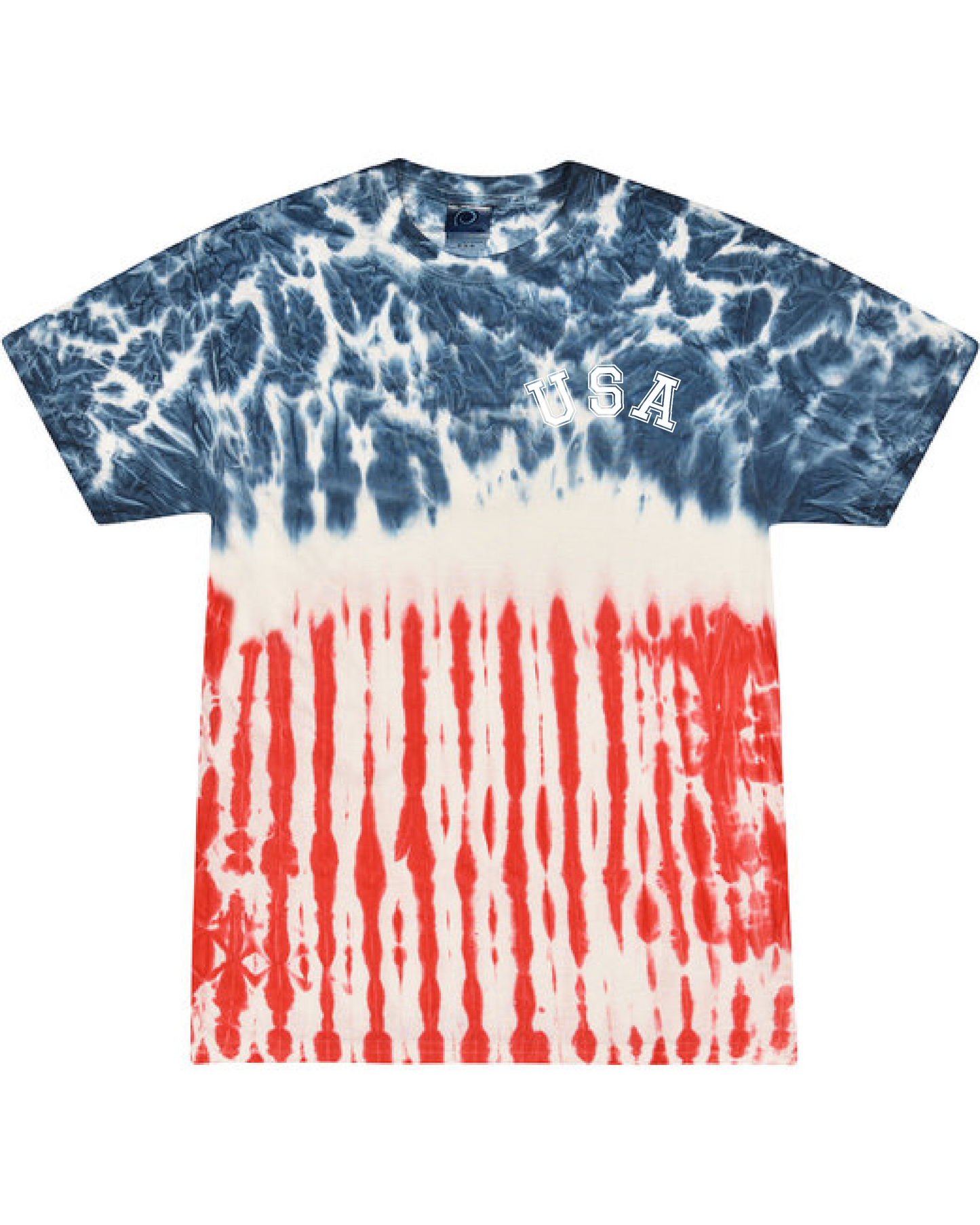 USA Tie Dye Red, White and Blue T-Shirt