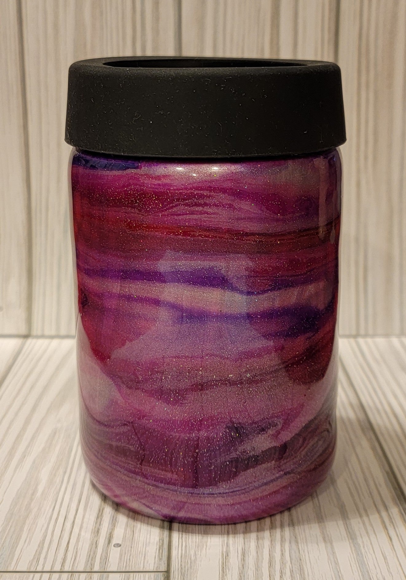Pink/Purple Swirl Can Cooler