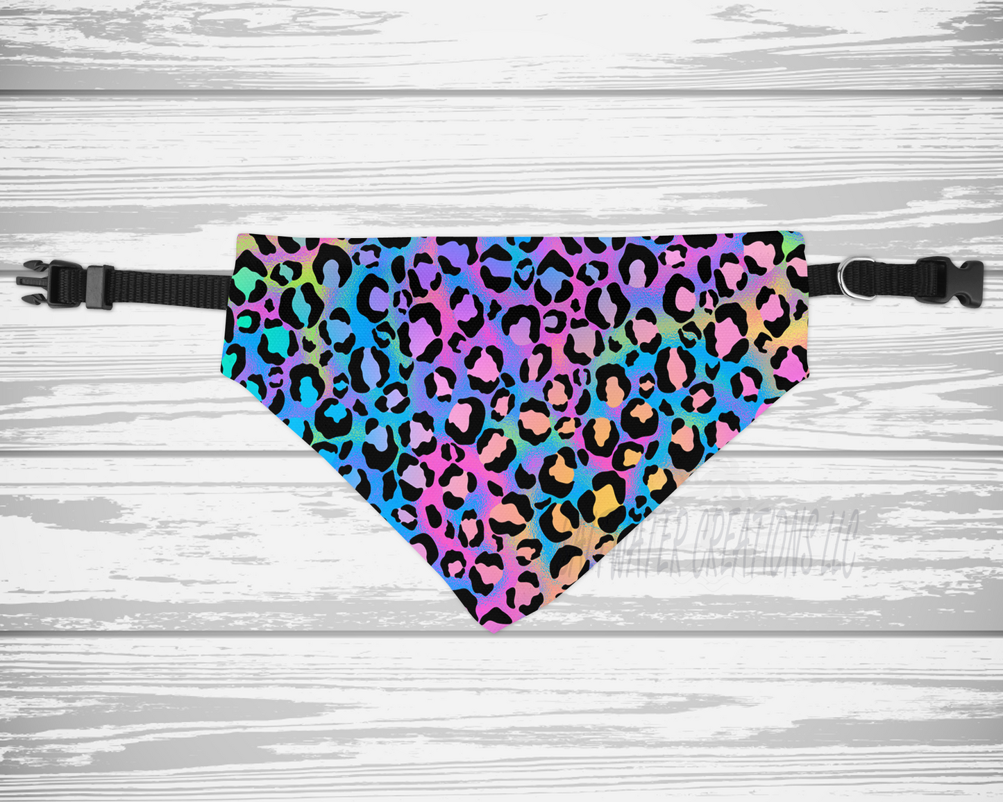 Dog Scarf with Collar - Multicolor Animal Print