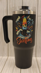 Surfing Handle Tumbler 30oz- Black