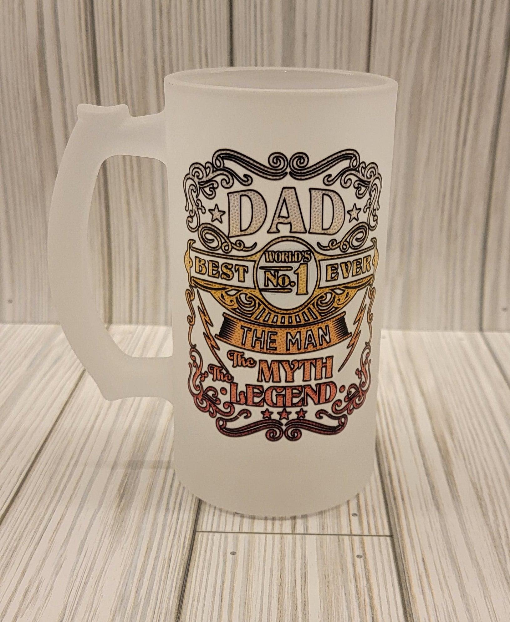Dad/Legend 16oz Stein Glass