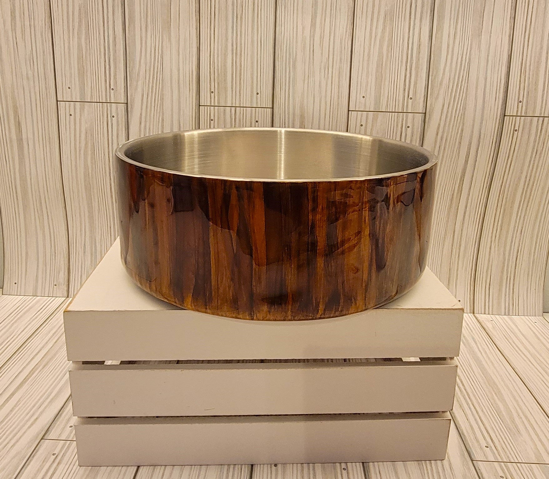 64oz Dog Bowl- Wood Grain
