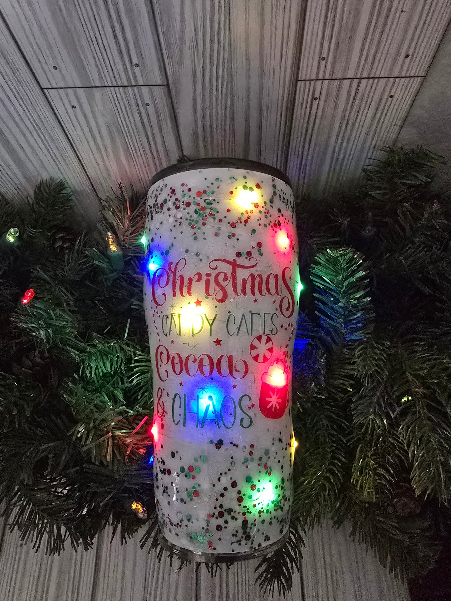 Christmas Chaos Light Up Tumbler 20oz