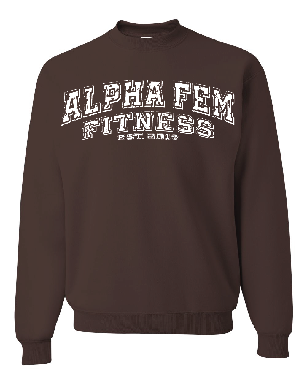 AF Fitness Crewneck Sweatshirt- Chocolate