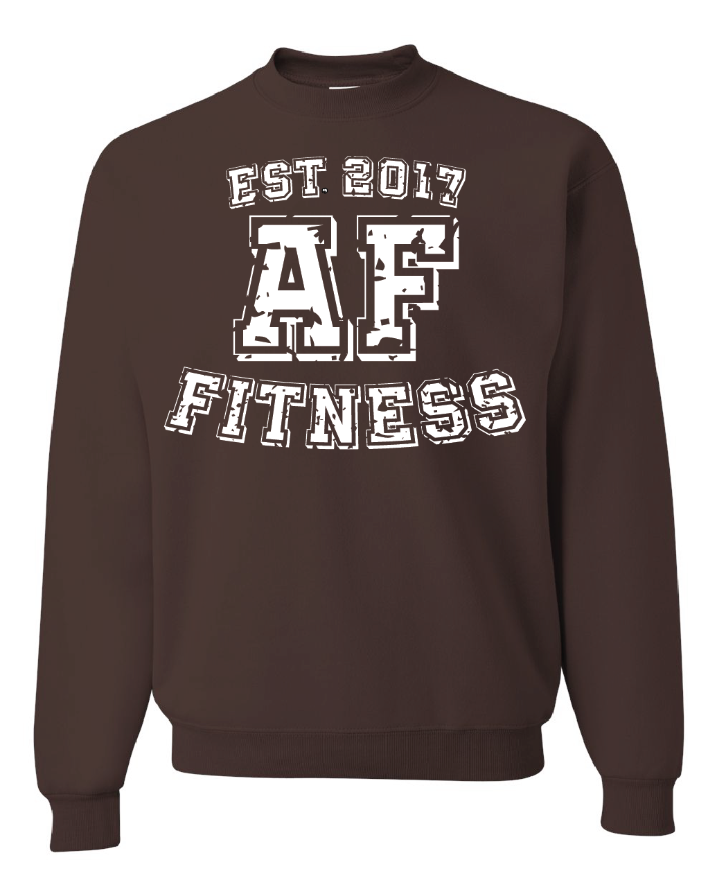 AF Fitness Crewneck Sweatshirt- Chocolate