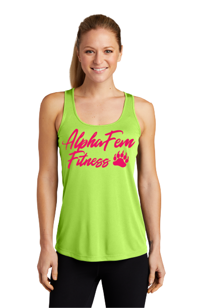 **LIMITED EDITION**  A.F. Fitness Tank Top Lime/Pink