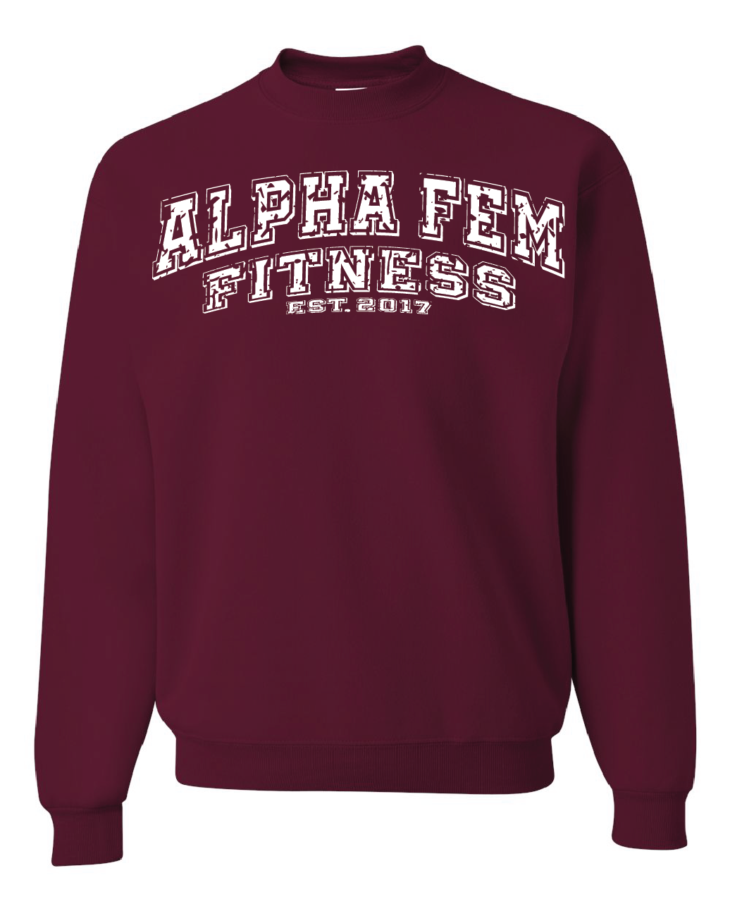 AF Fitness Crewneck Sweatshirt-Maroon