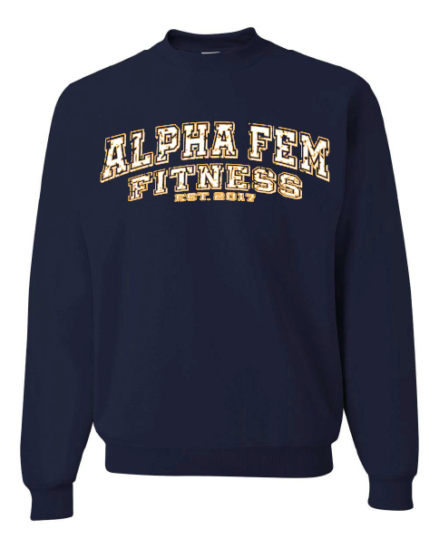 AF Fitness Crewneck Sweatshirt-Navy