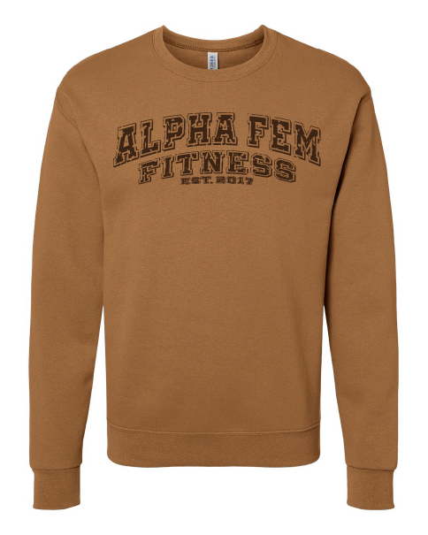 AF Fitness Crewneck Sweatshirt-Pecan