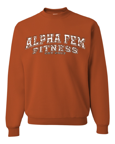 AF Fitness Crewneck Sweatshirt-Texas Orange