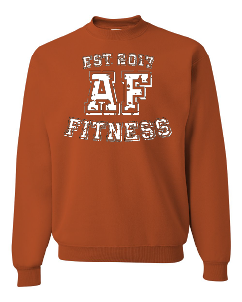 AF Fitness Crewneck Sweatshirt-Texas Orange
