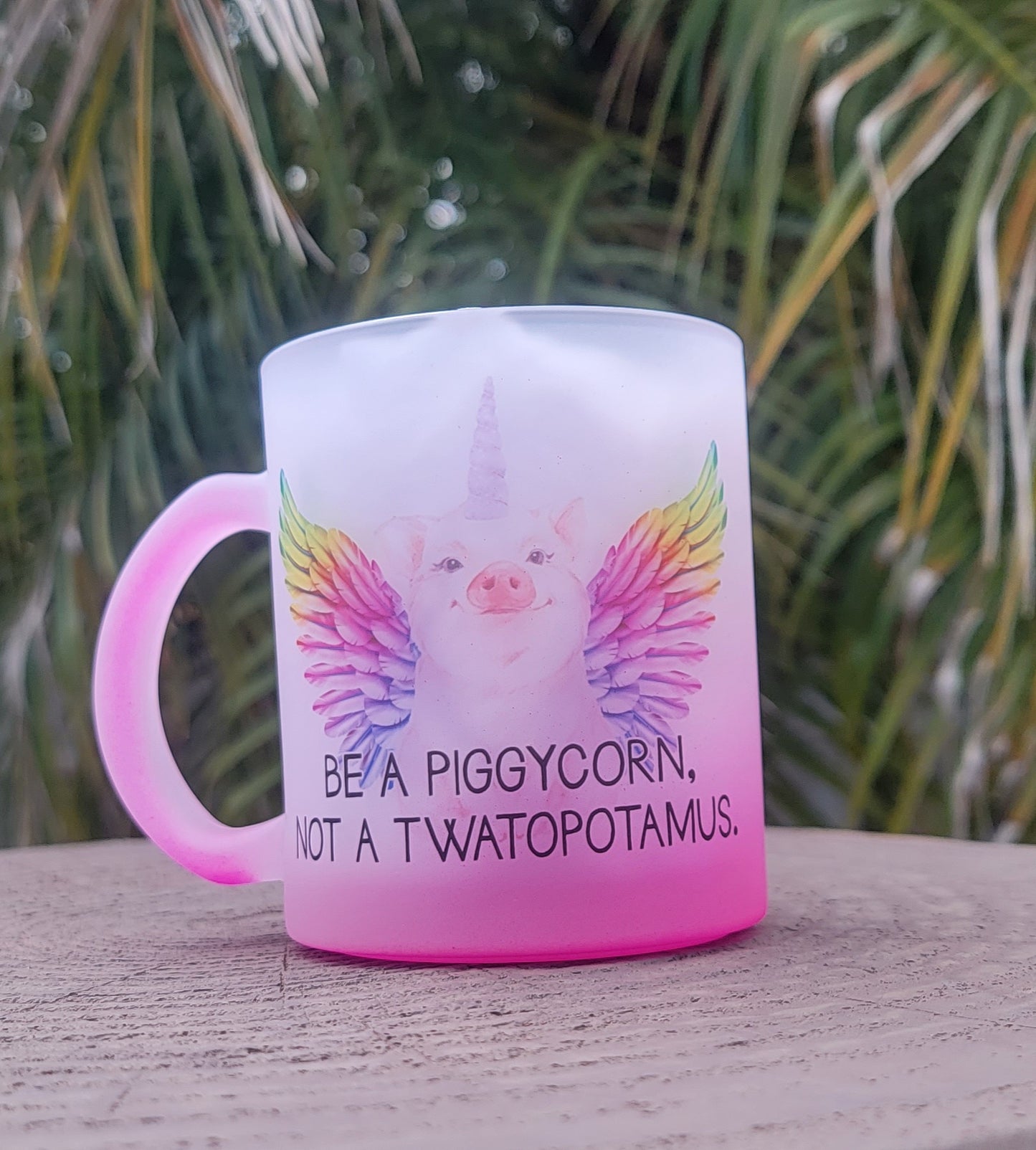 Piggycorn Glass coffee mug
