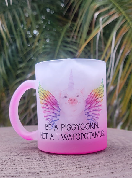 Piggycorn Glass coffee mug
