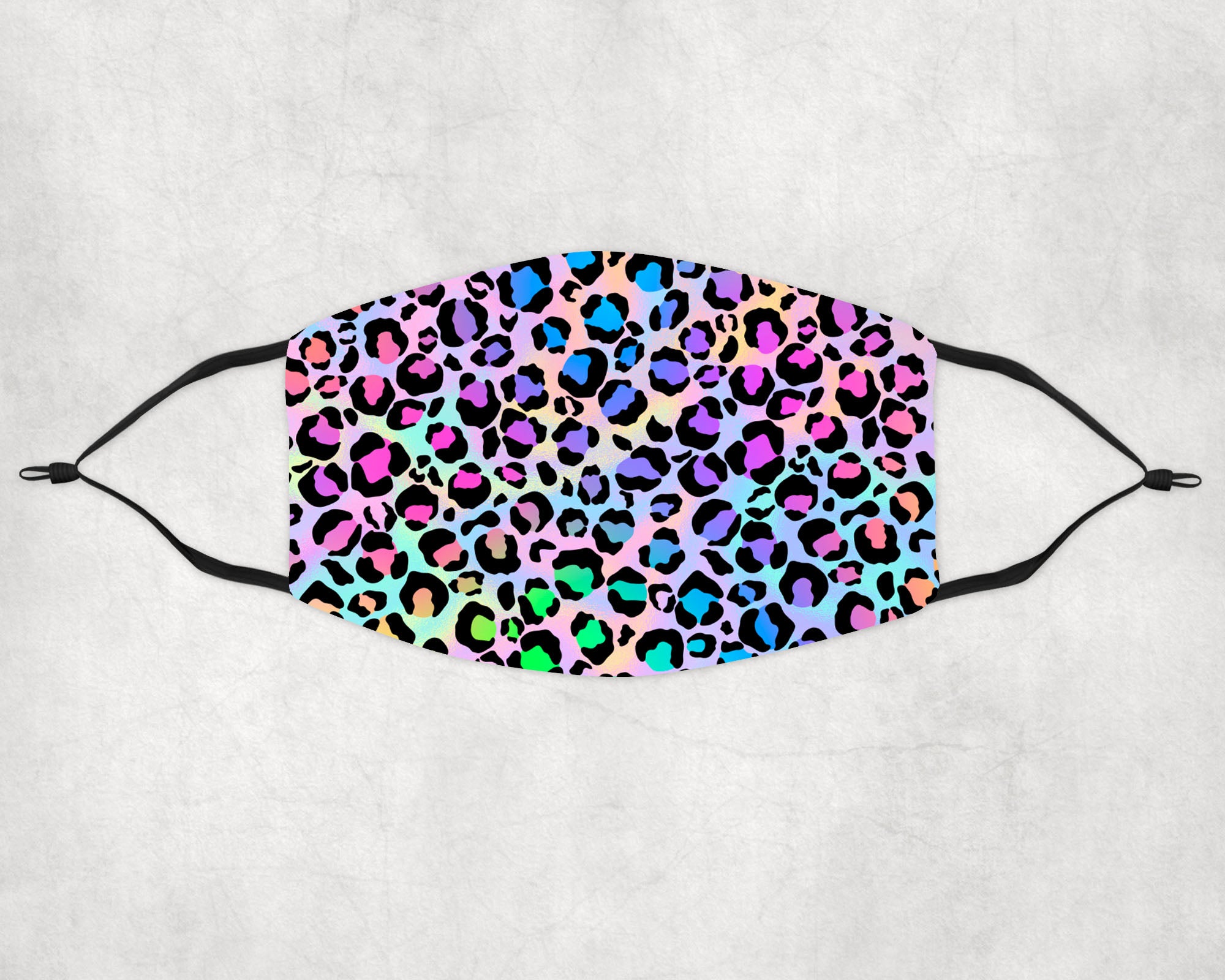 Rainbow Leopard Print Face Mask