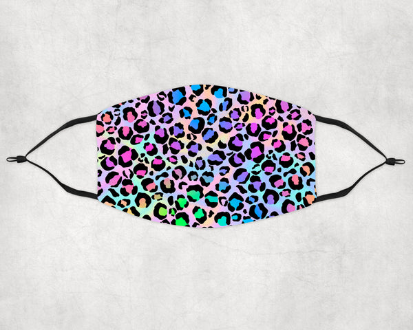 Rainbow Leopard Print Face Mask